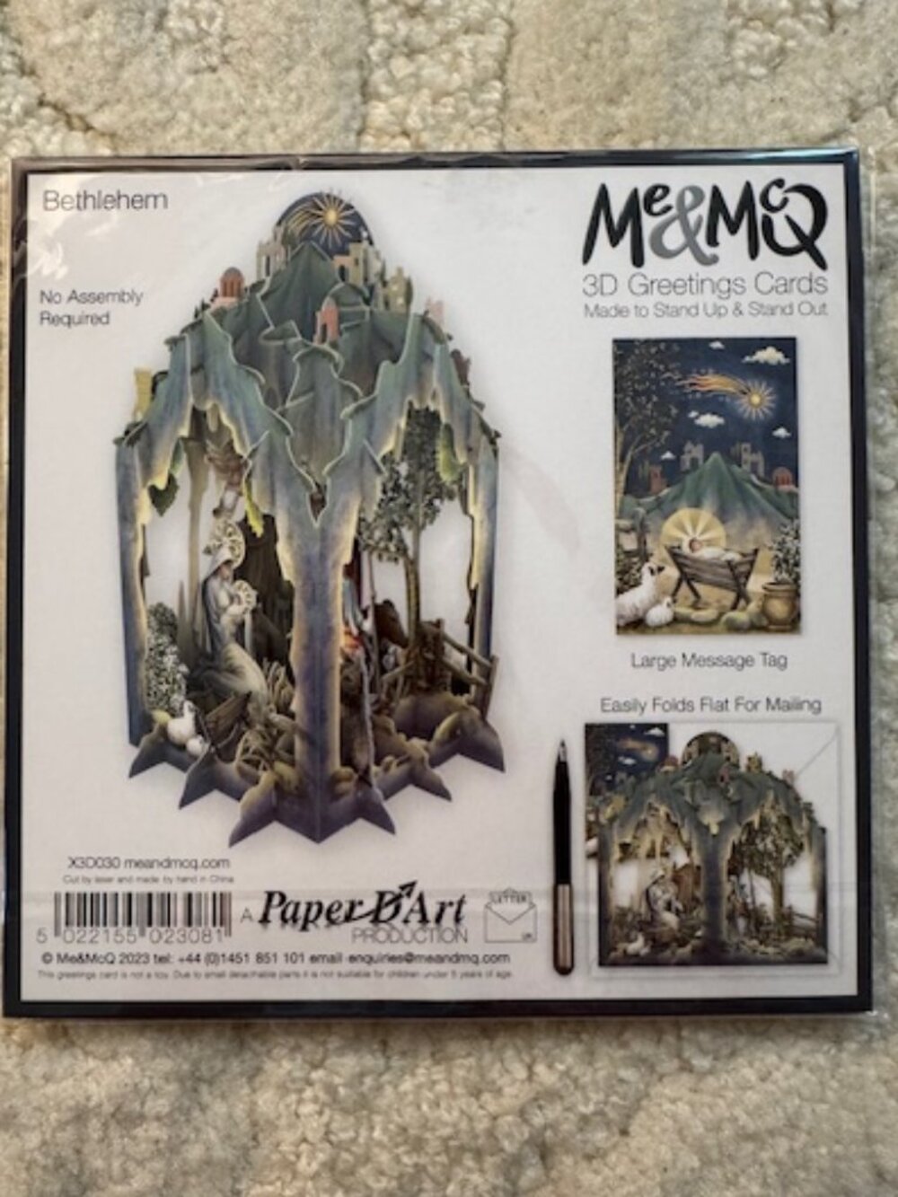 Me & McQ 3D Greeting Card - Bethlehem